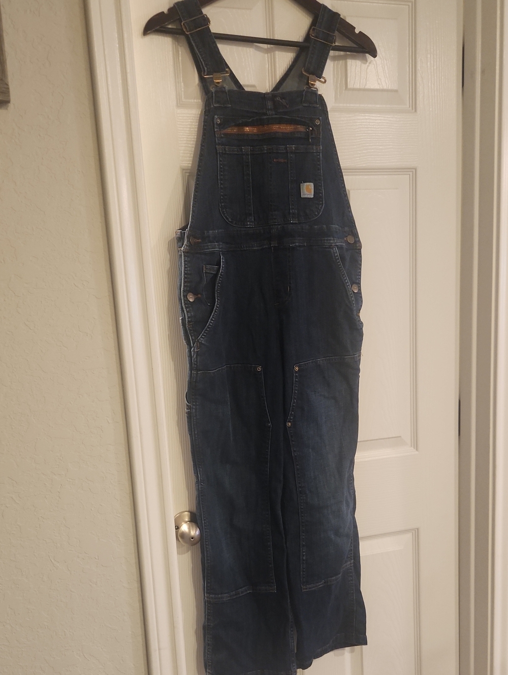 Carhartt Women's Indigo Blue Relaxed Denim Overalls